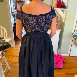 Mother of the Bride, MOB 
R&M Richards Formal Gown Size 12 Blue Lace and Satin